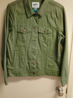 Women's JRs Old Navy Army Green Jean Jacket Large